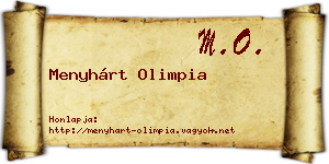 Menyhárt Olimpia névjegykártya